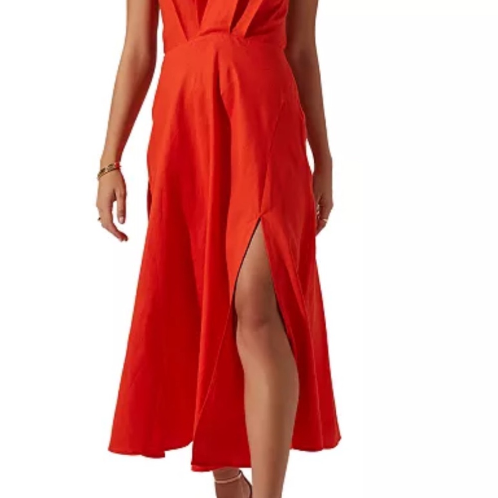 ASTR the Label Linen Halter Dress
